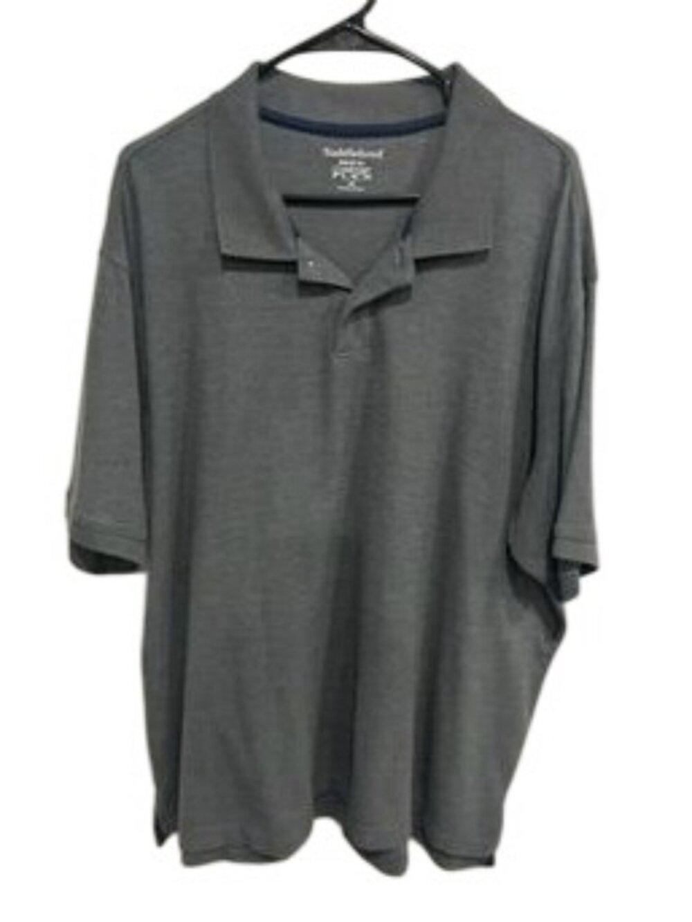 Saddlebred 2XB Mens Gray Cotton Blend Comfort Flex Polo Shirt Minimalist